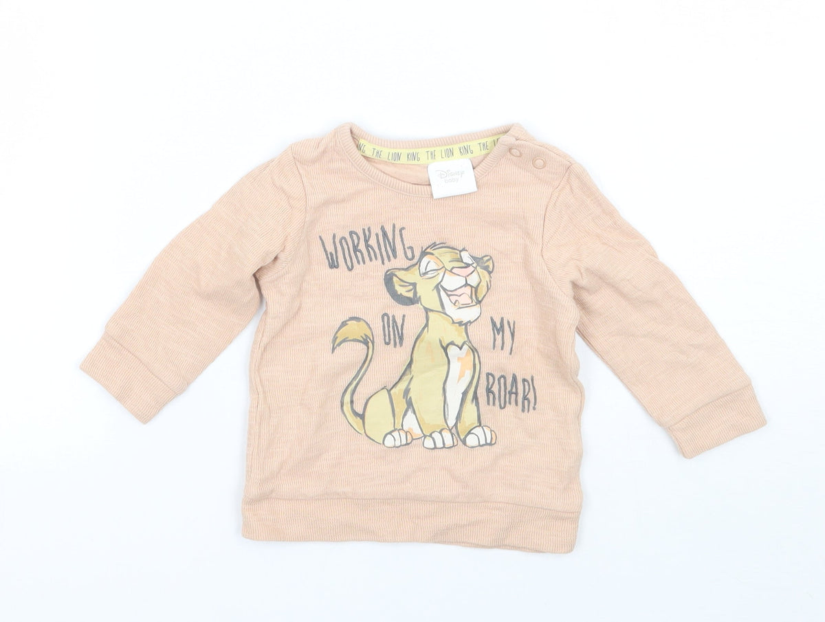 The lion king Baby Beige   Pullover Jumper Size 0-3 Months