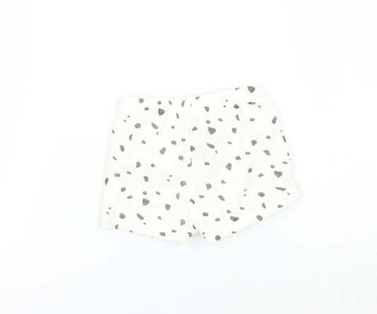 Marks and Spencer Baby White Geometric  Cropped Trousers Size Newborn