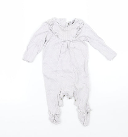 Mothercare Baby Grey Polka Dot  Babygrow One-Piece Size 0-3 Months