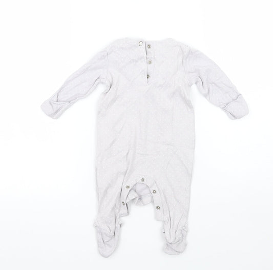 Mothercare Baby Grey Polka Dot  Babygrow One-Piece Size 0-3 Months