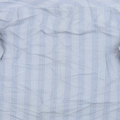 Mens UK Size M Marks and Spencer Blue  Button-Up Long Sleeve Casual Shirt