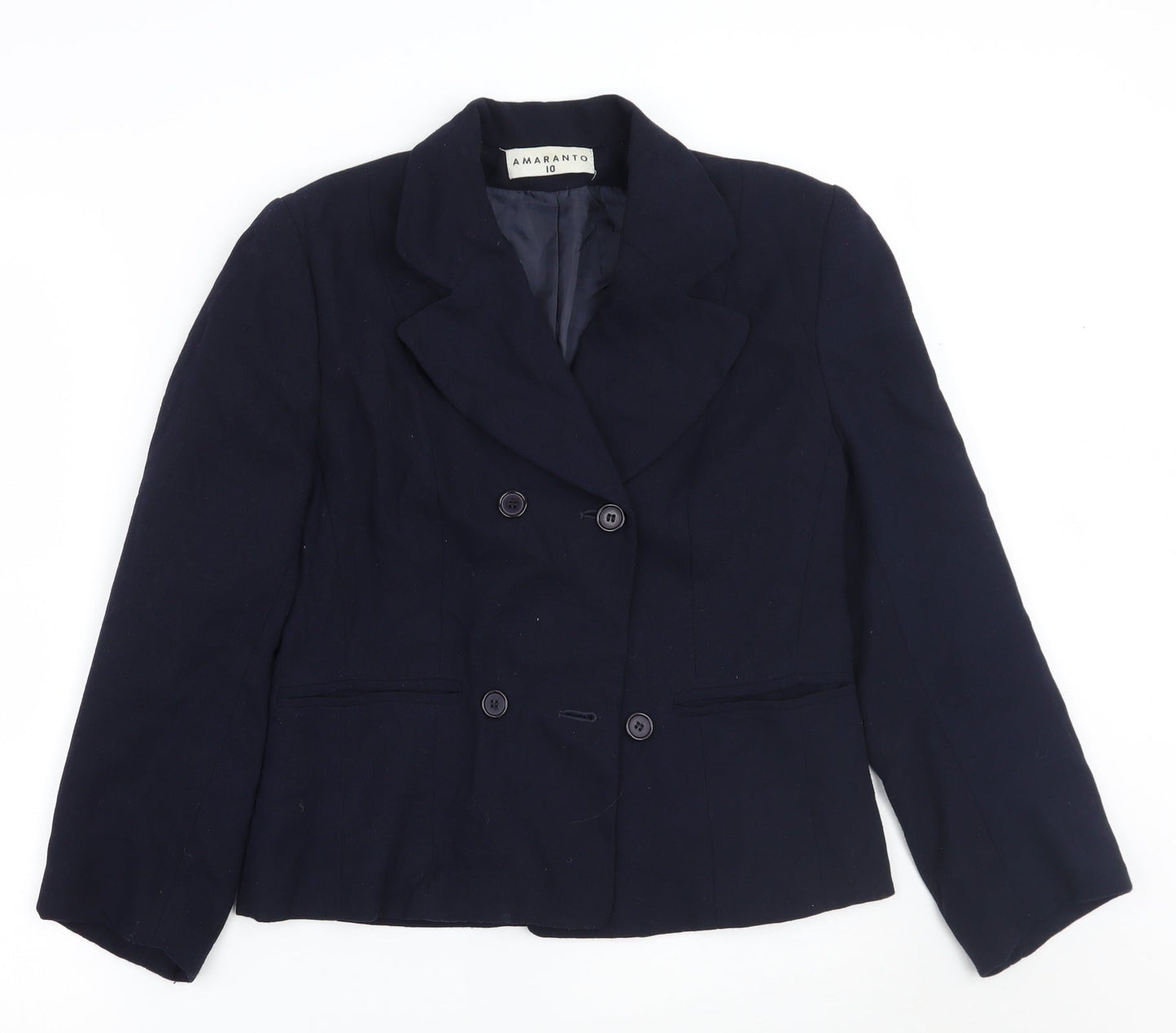 AMARANTO Womens Blue   Jacket Blazer Size 10