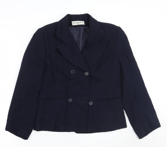 AMARANTO Womens Blue   Jacket Blazer Size 10