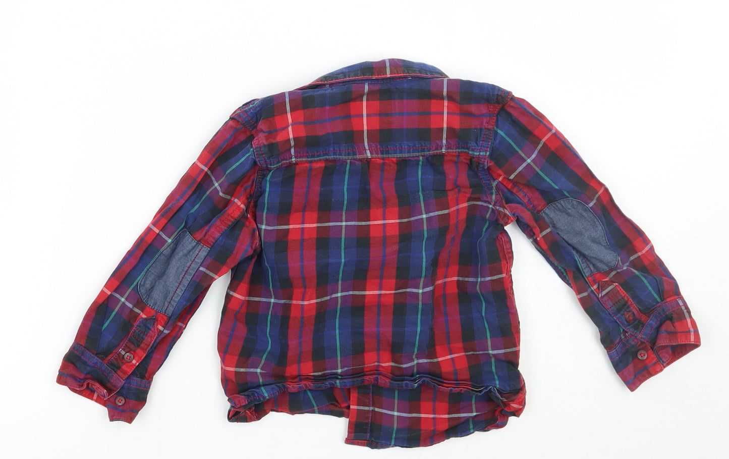 NEXT Boys Red Check  Basic Button-Up Size 2 Years