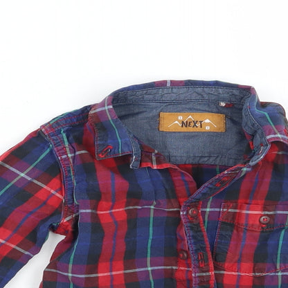 NEXT Boys Red Check  Basic Button-Up Size 2 Years