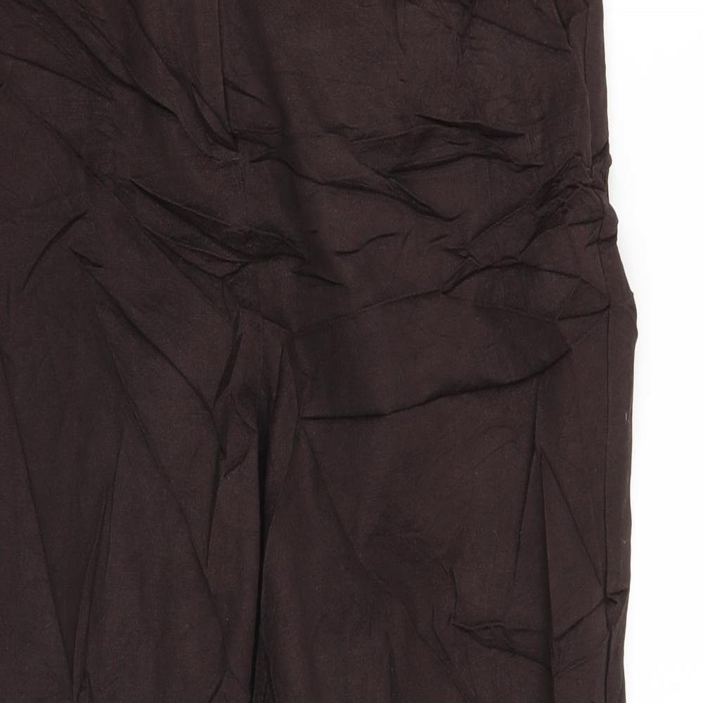 Womens UK Size 14 Marks and Spencer Regular Fit  Brown Trousers