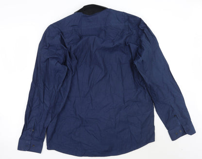 Primark Mens Blue    Button-Up Size XL
