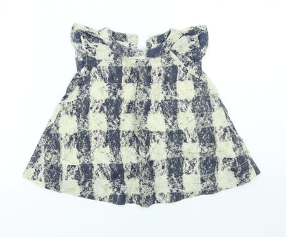 Gap Girls Blue Geometric  A-Line  Size 3-6 Months