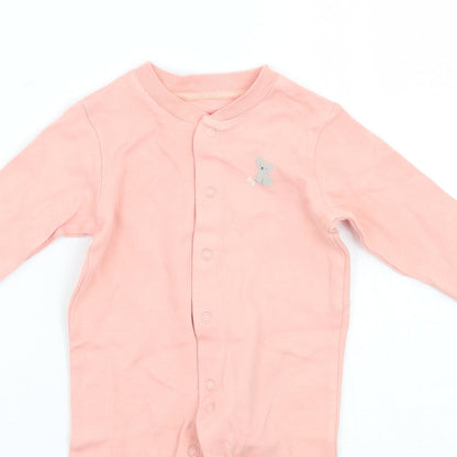 Marks and Spencer Girls Pink   Babygrow One-Piece Size 0-3 Months