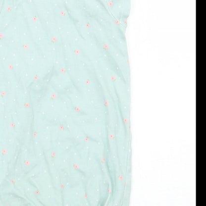 NEXT Girls Green Floral  Babygrow One-Piece Size 3-6 Months
