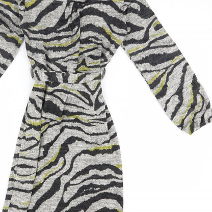 Bellambia Womens Grey Animal Print  Mini  Size S  - Shoulder Pads