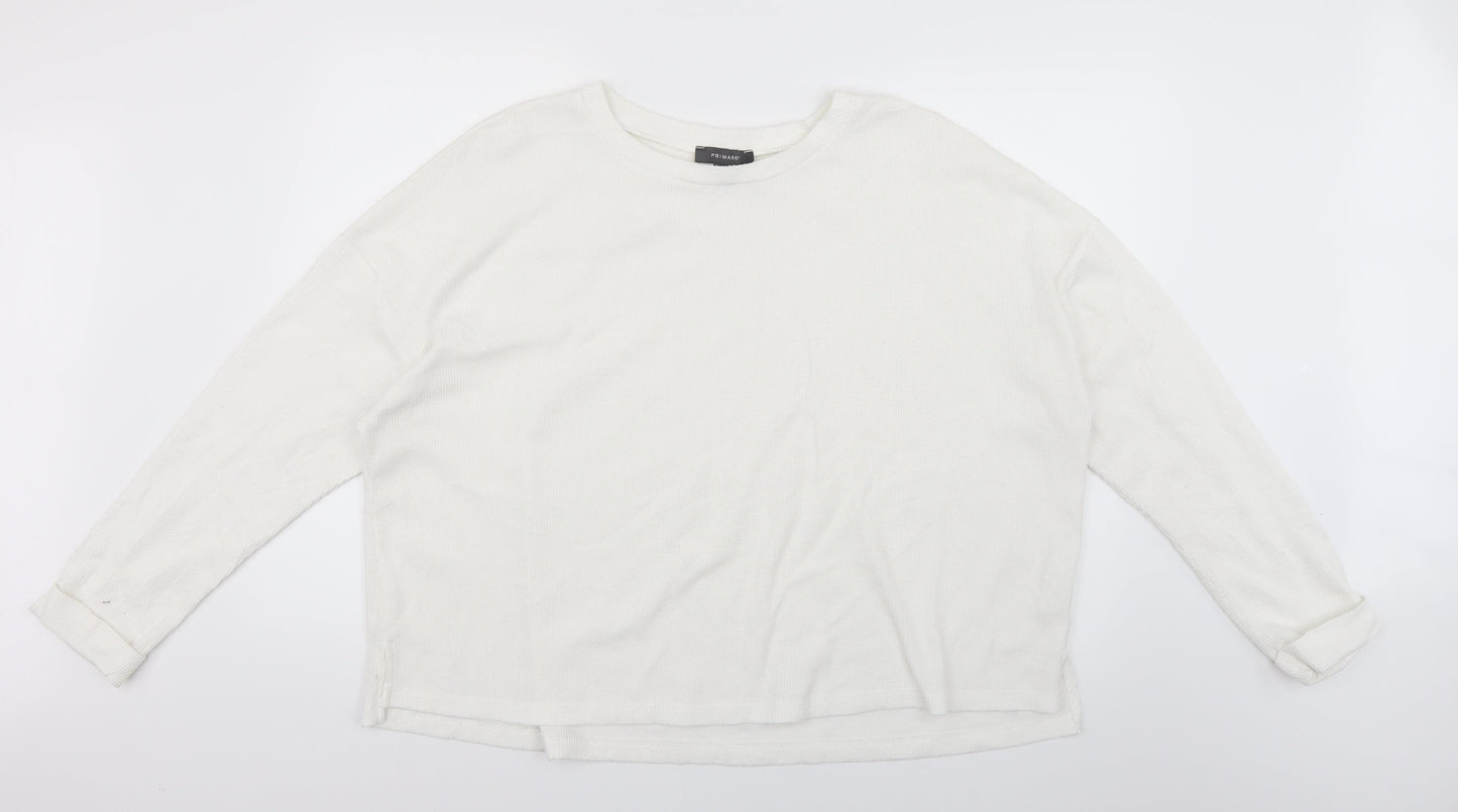 Primark Womens White   Pullover Jumper Size 18