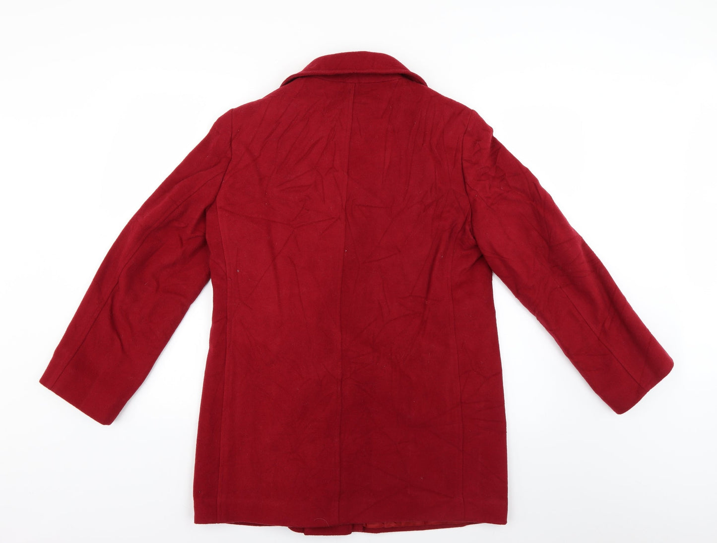 Womens UK Size 12 Marks and Spencer Red Pea Coat