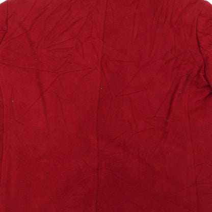 Womens UK Size 12 Marks and Spencer Red Pea Coat