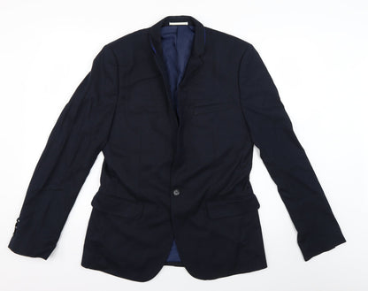 Mens UK Size L t&w Regular Blue Suit Jacket