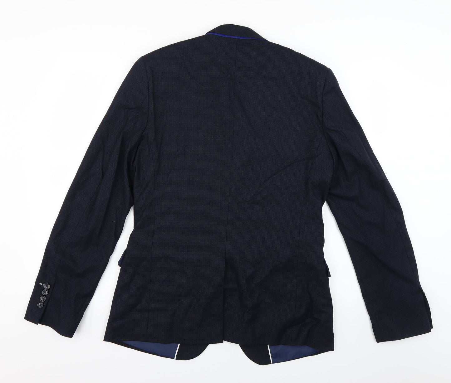 Mens UK Size L t&w Regular Blue Suit Jacket