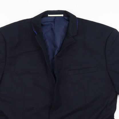 Mens UK Size L t&w Regular Blue Suit Jacket
