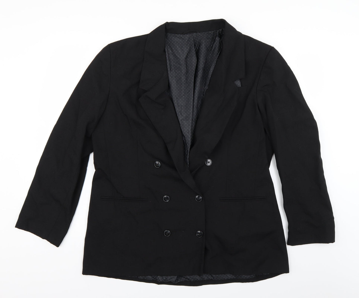 Mens UK Size 42 St Michael Regular Black Suit Jacket