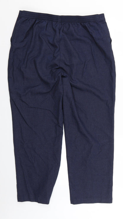Womens UK Size 16 Marks and Spencer Regular Fit  Blue Trousers
