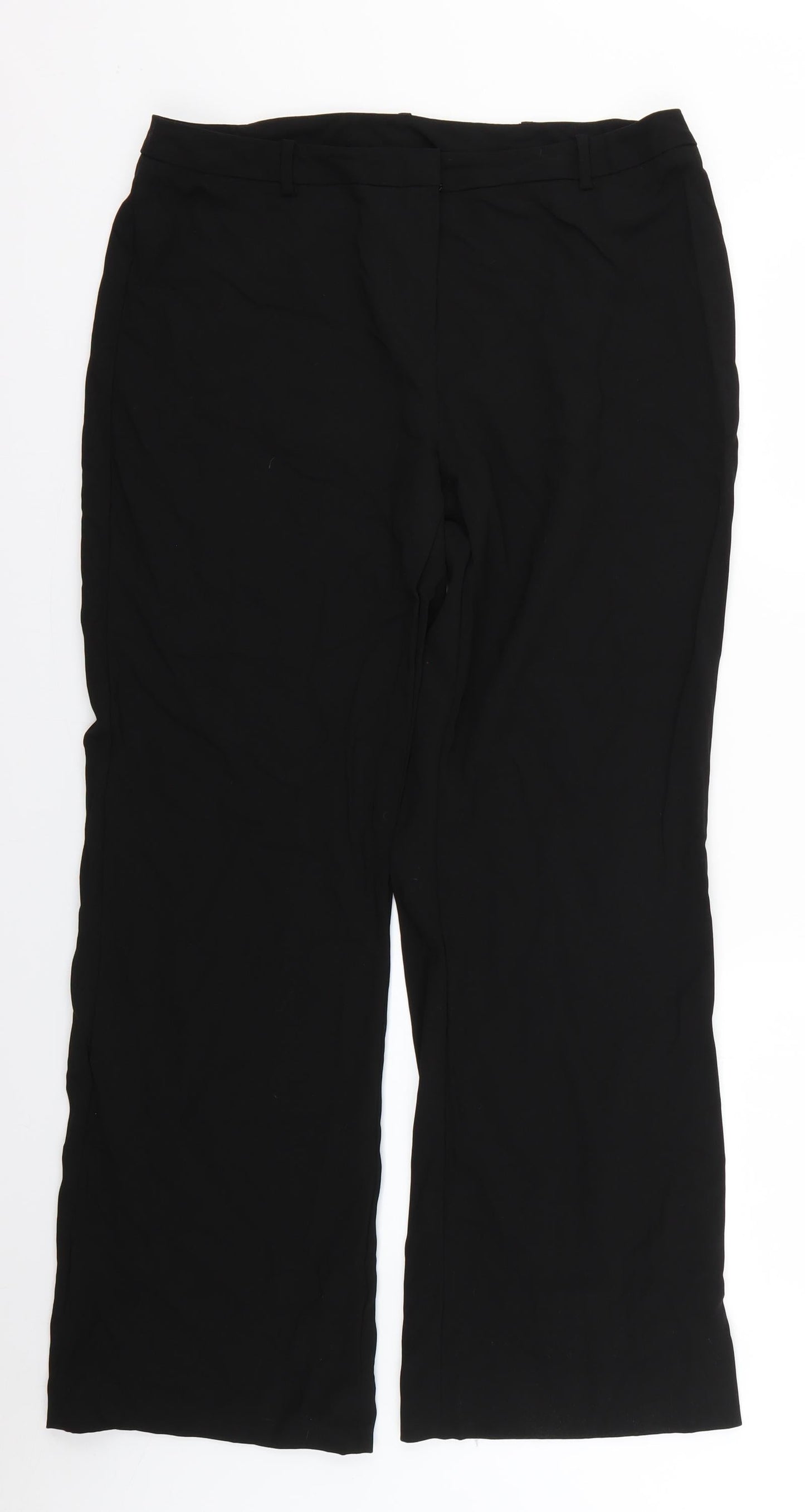 Womens UK Size 14 John Lewis Regular Fit  Black Trousers