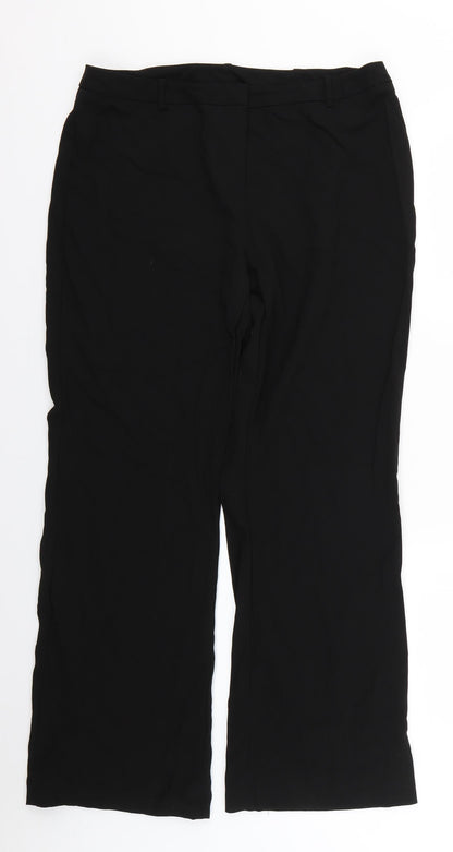 Womens UK Size 14 John Lewis Regular Fit  Black Trousers