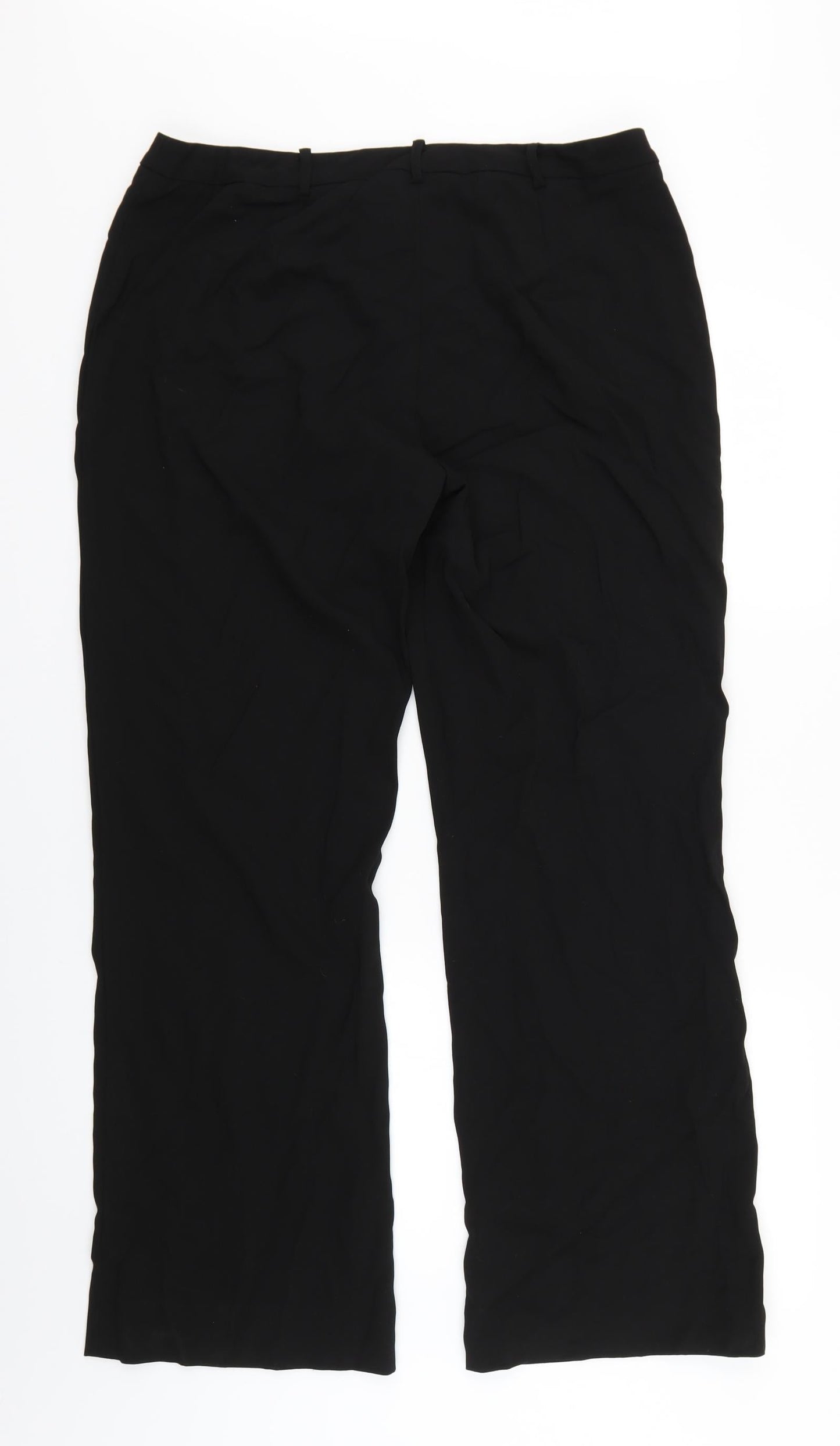 Womens UK Size 14 John Lewis Regular Fit  Black Trousers