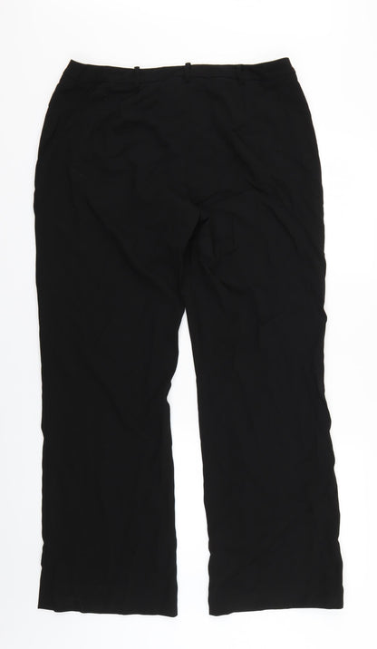 Womens UK Size 14 John Lewis Regular Fit  Black Trousers