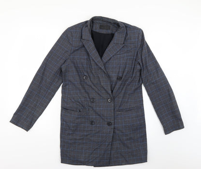 RESERVED Mens Blue Check  Jacket Suit Jacket Size 36