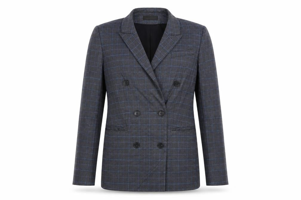 RESERVED Mens Blue Check  Jacket Suit Jacket Size 36