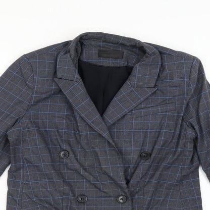 RESERVED Mens Blue Check  Jacket Suit Jacket Size 36