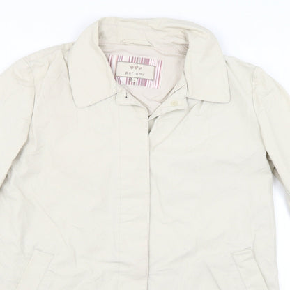 Per Una Womens Beige   Overcoat Coat Size S