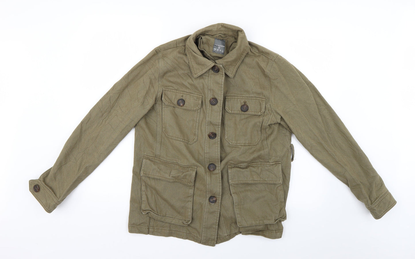 Primark Womens Green   Overcoat Coat Size 12