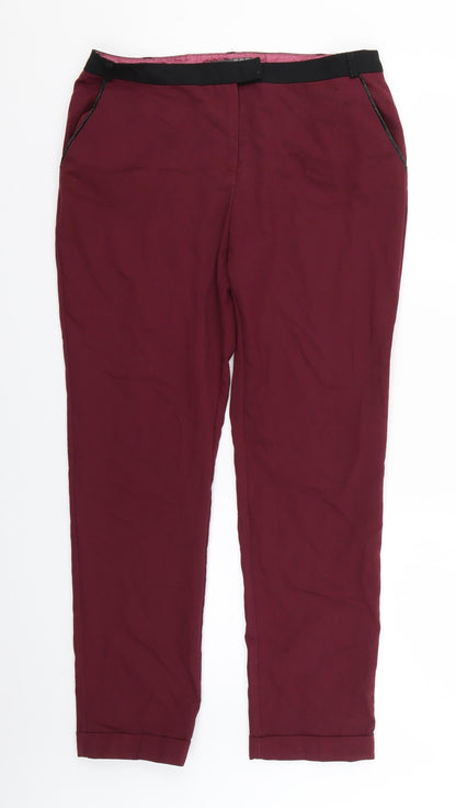 Atmosphere Womens Red   Trousers  Size 10 L26 in