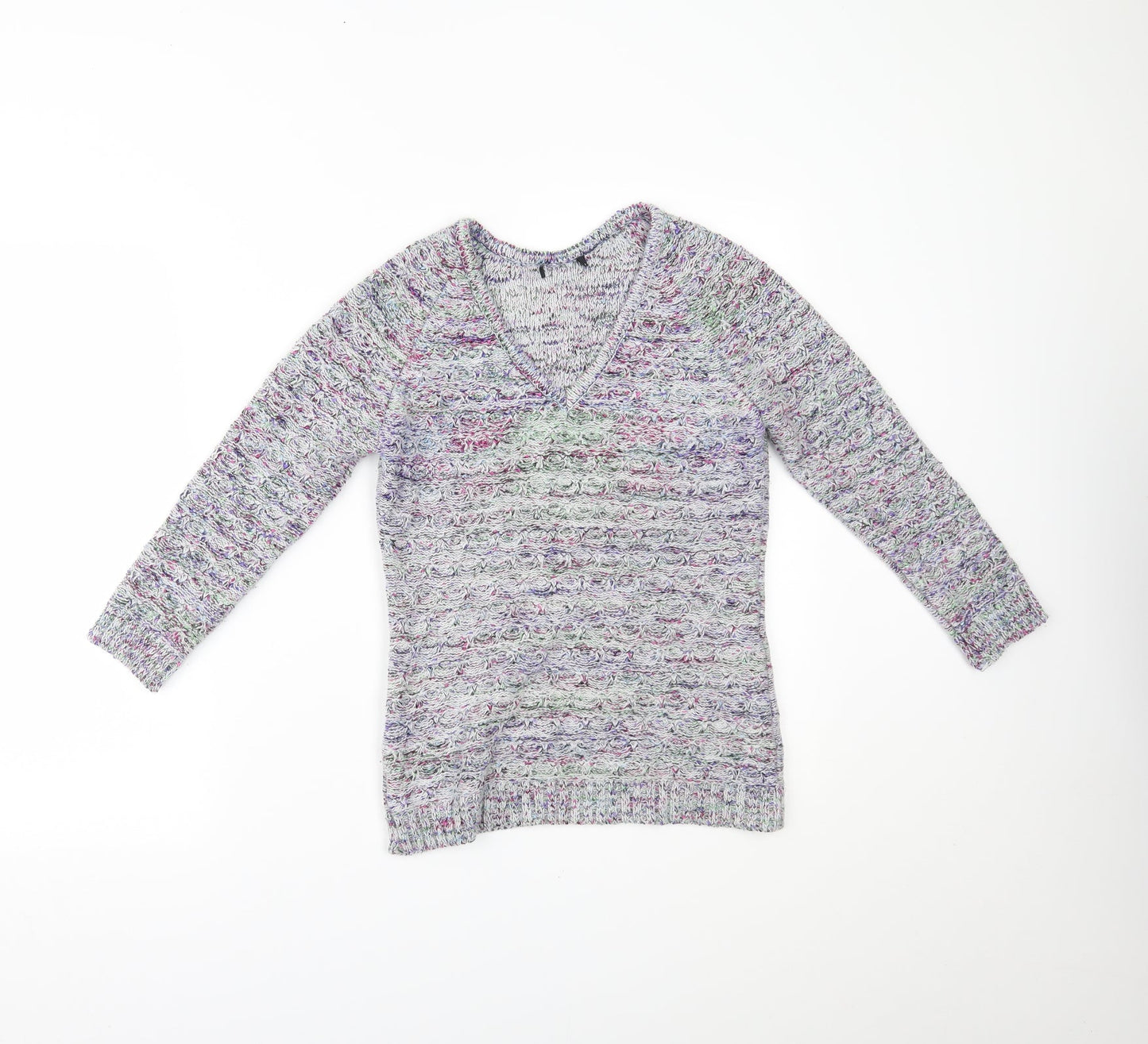 Womens UK Size 8 Preworn Multicoloured Pullover Jumper