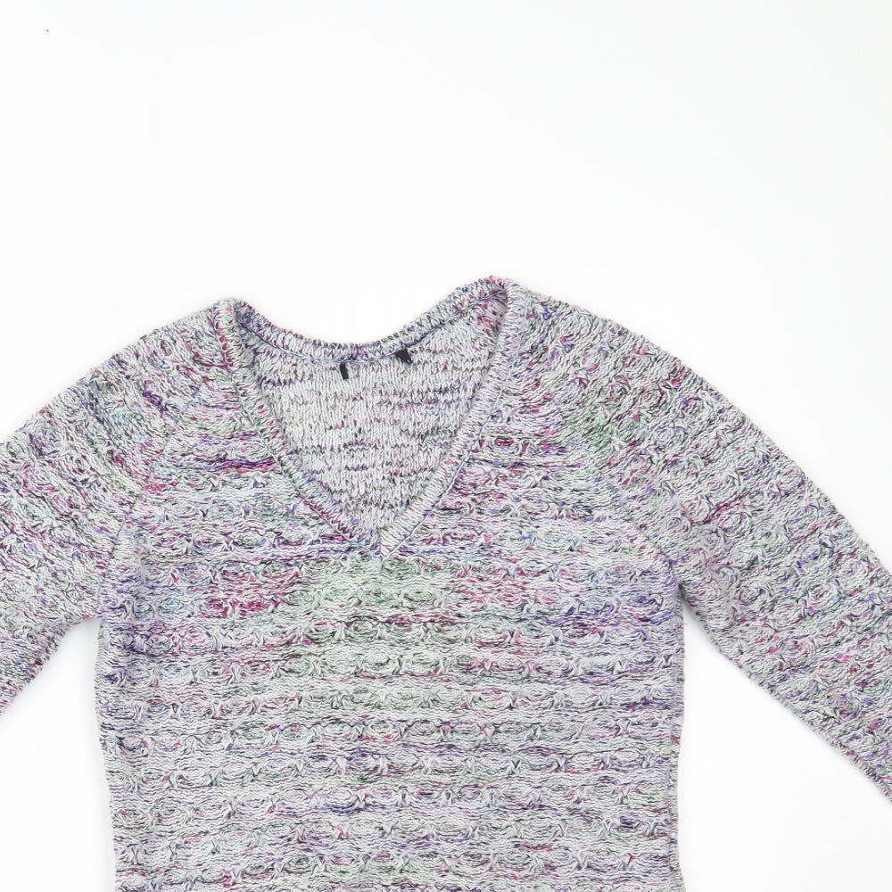 Womens UK Size 8 Preworn Multicoloured Pullover Jumper