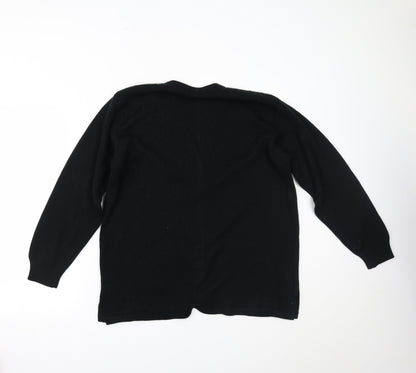 Dil Womens Black   Cardigan Jumper Size XL