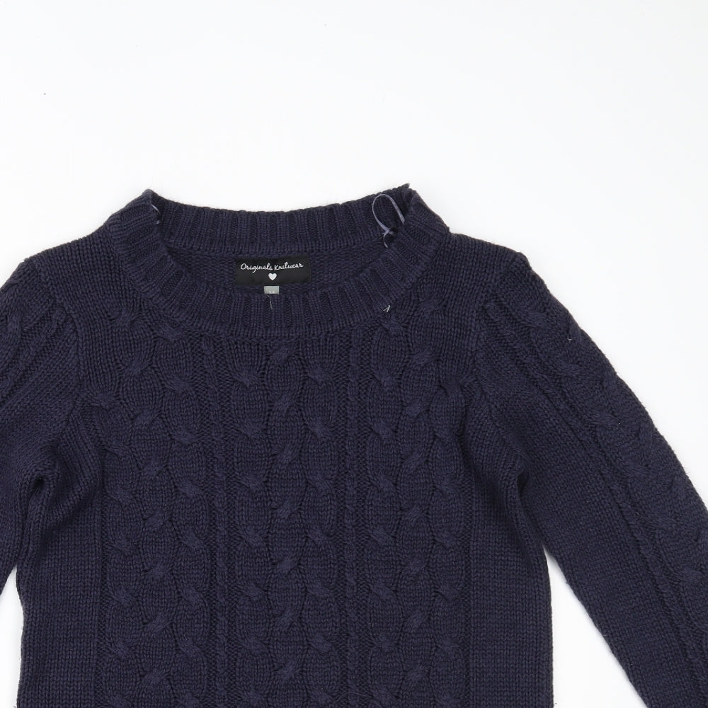 Womens UK Size M Originals Knitwear Blue Pullover Jumper