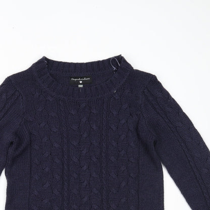 Womens UK Size M Originals Knitwear Blue Pullover Jumper