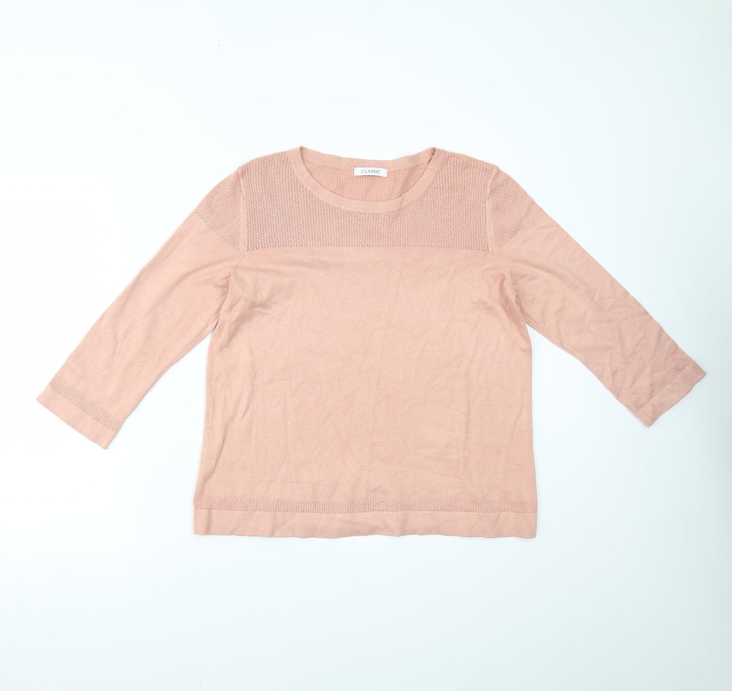 Womens UK Size 14 Marks and Spencer Pink Basic Blouse