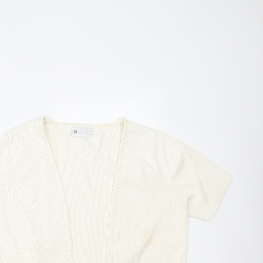 Womens UK Size 12 BHS Ivory Cardigan Jumper