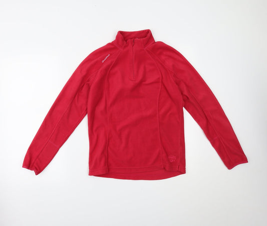 Womens UK Size M DECATHLON Pink Henley Jumper