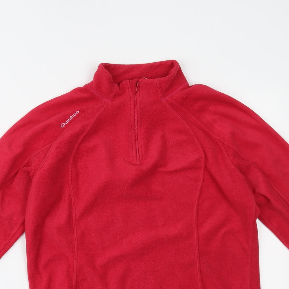 Womens UK Size M DECATHLON Pink Henley Jumper
