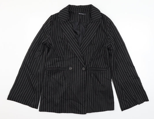 Womens UK Size 8 PRETTYLITTLETHING Black Jacket