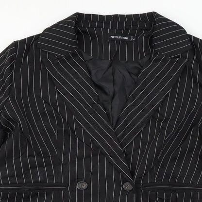 Womens UK Size 8 PRETTYLITTLETHING Black Jacket