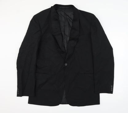 Mens UK Size L C&A Regular Black Suit Jacket