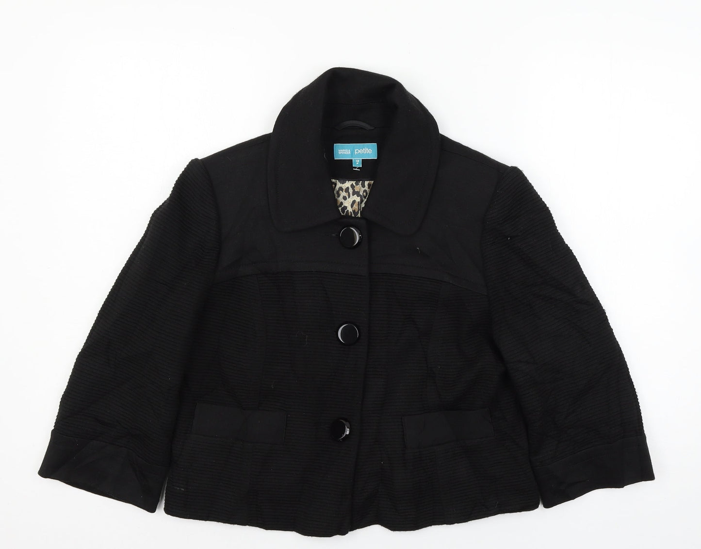 Womens UK Size 12 Marks and Spencer Black Jacket