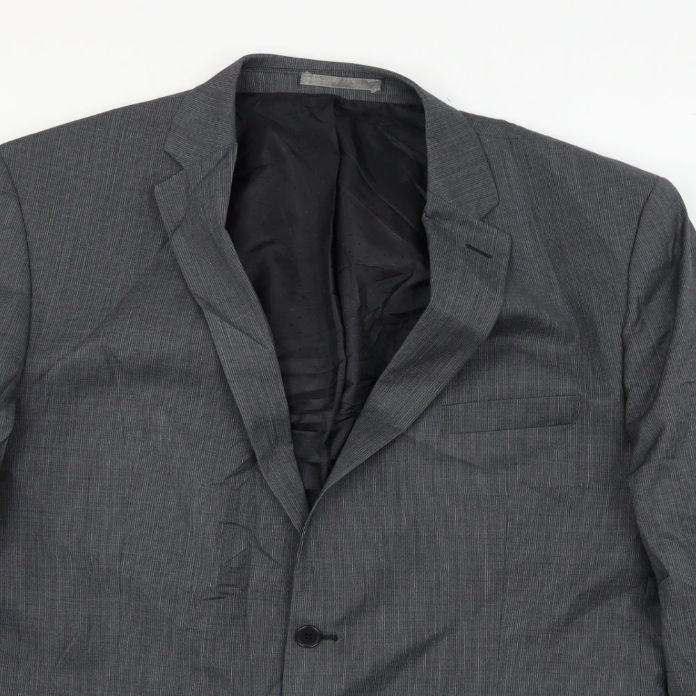 Mens UK Size XL Pierre Cardin Regular Black Suit Jacket