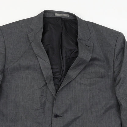 Mens UK Size XL Pierre Cardin Regular Black Suit Jacket