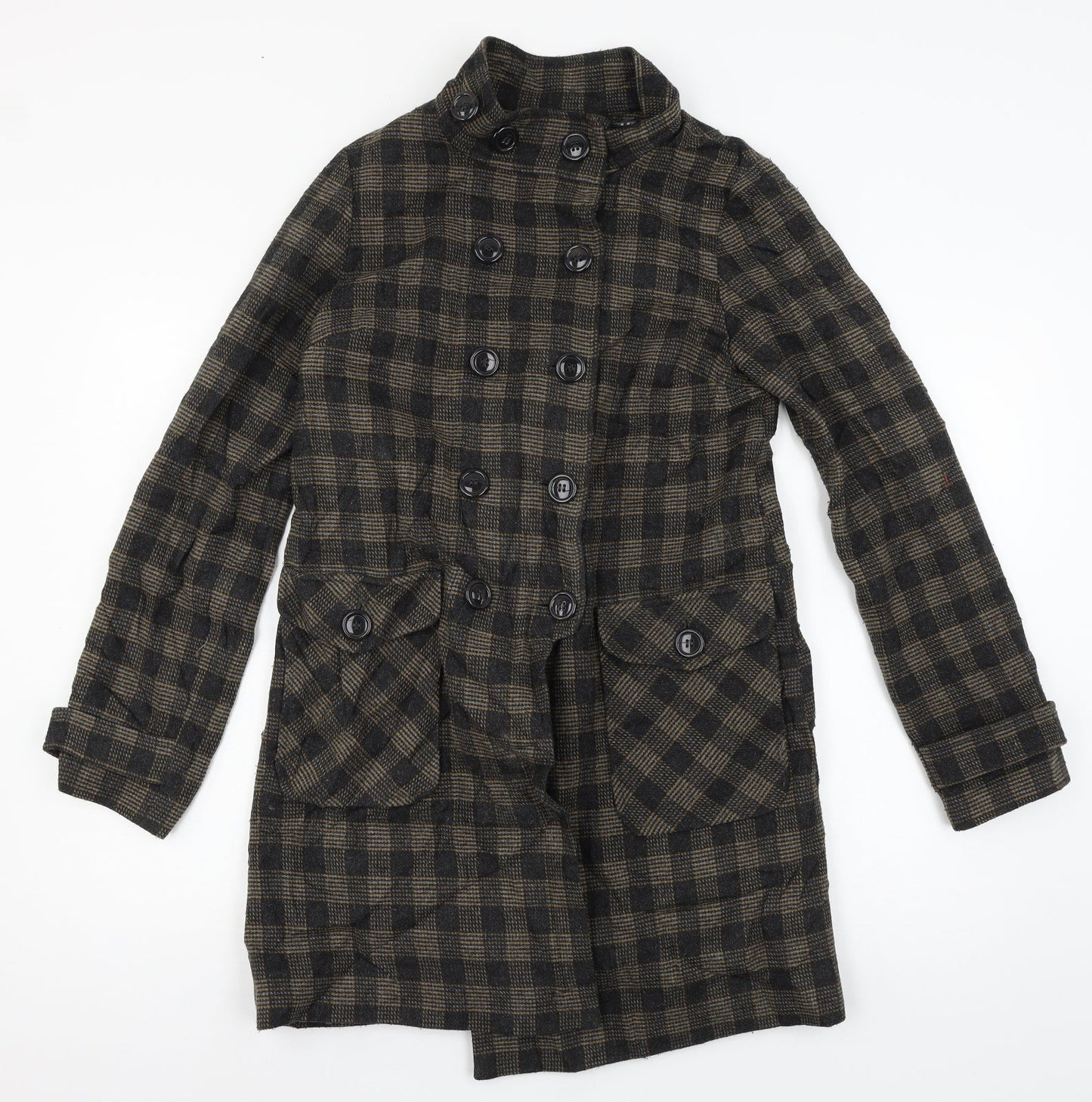 Womens UK Size 8 Topshop Brown Overcoat