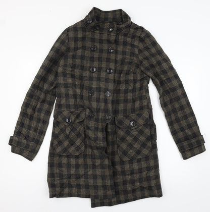 Womens UK Size 8 Topshop Brown Overcoat